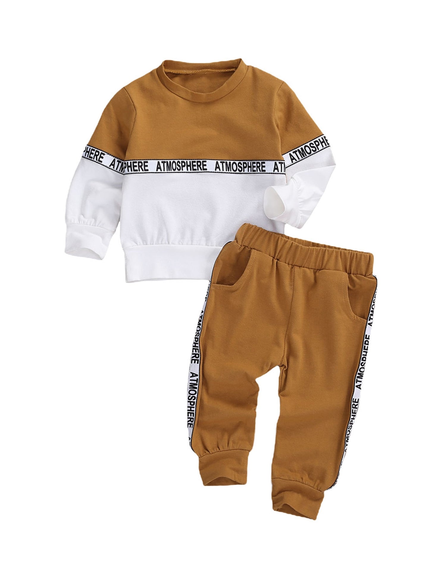 Long-sleeved "Our Atmosphere" jump suit(brown, black, green)