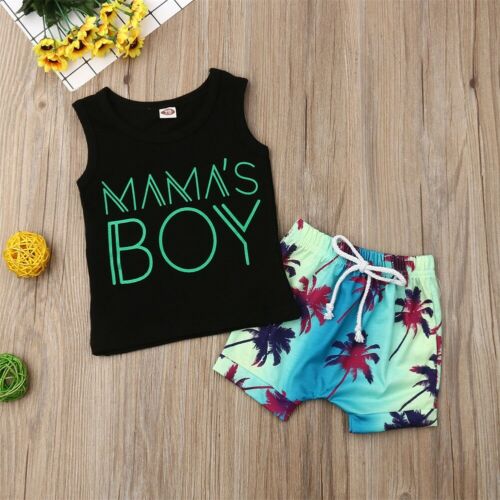 Mamas Boy Outfit Set Hawaii Style, tropical fit