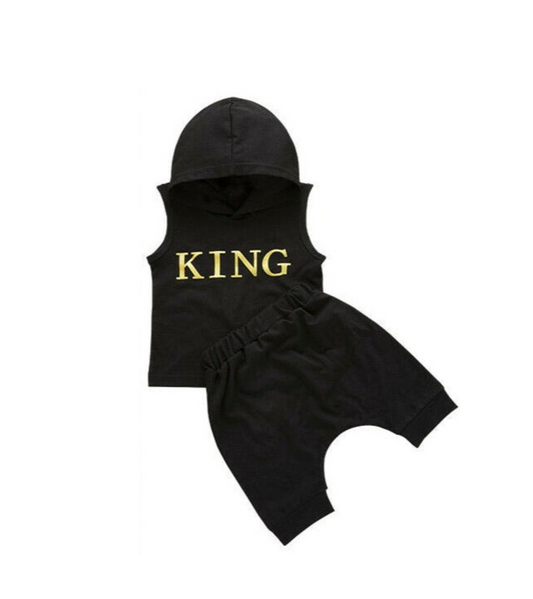Sleeveless king Black Sweatshirt
