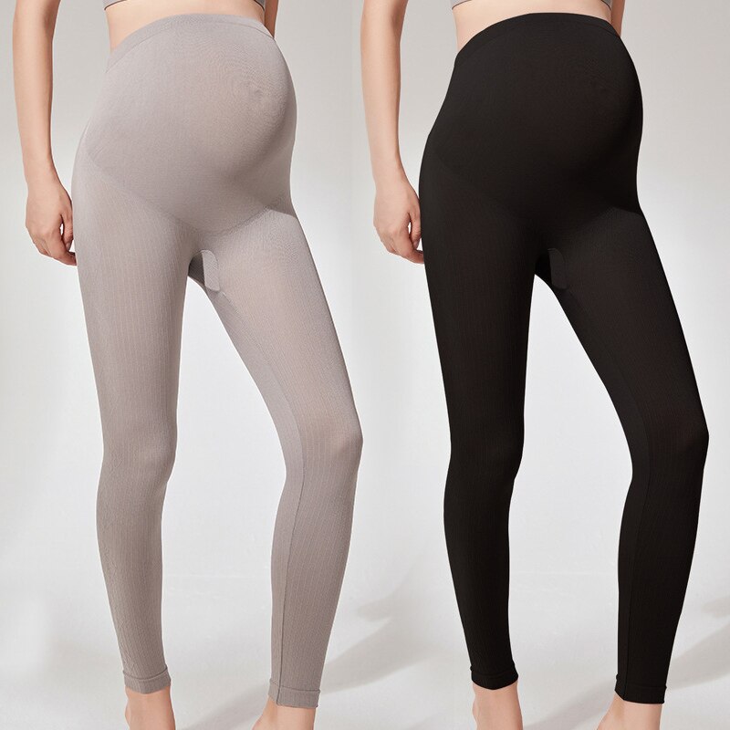 Elastic High Waist Maternity Leggings Belly Support Postpartum Leggins Body Shaper Fitness Trousers